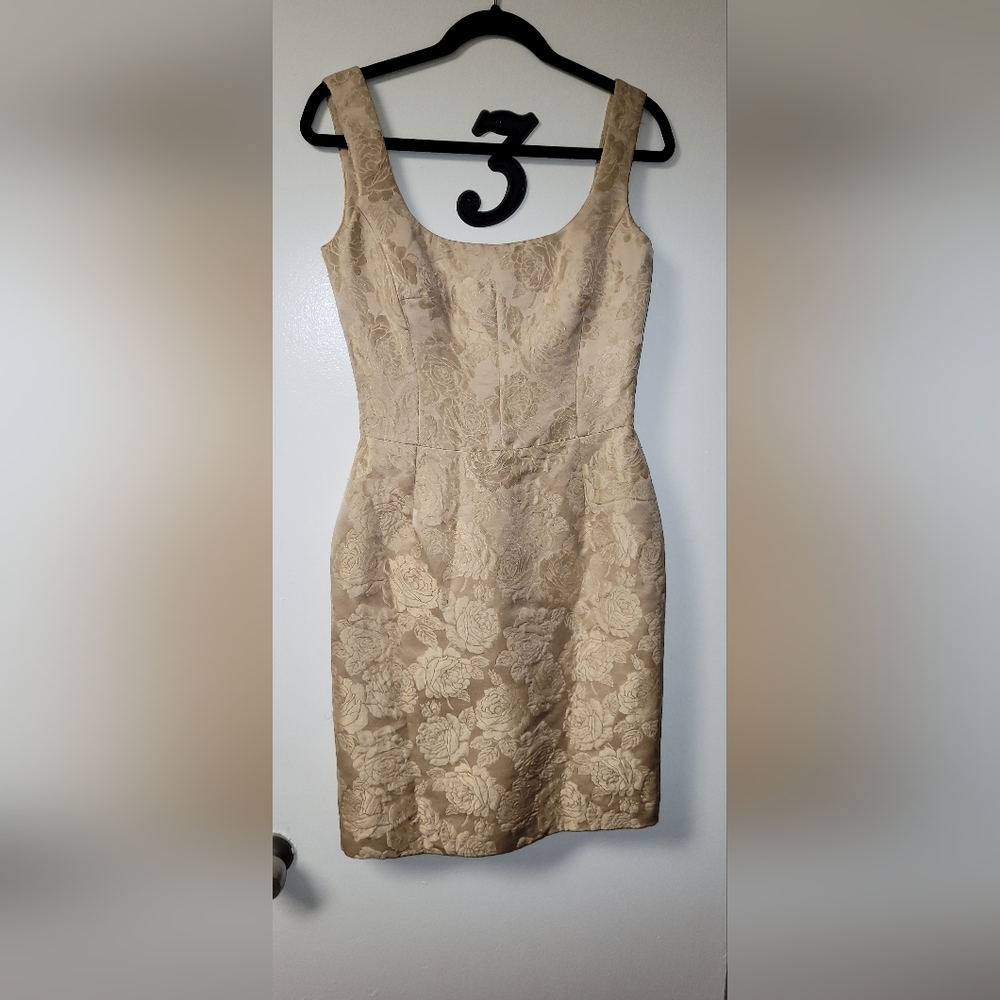 Dolce & Gabbana Tan Floral Mini Dress - Picture 3 of 8